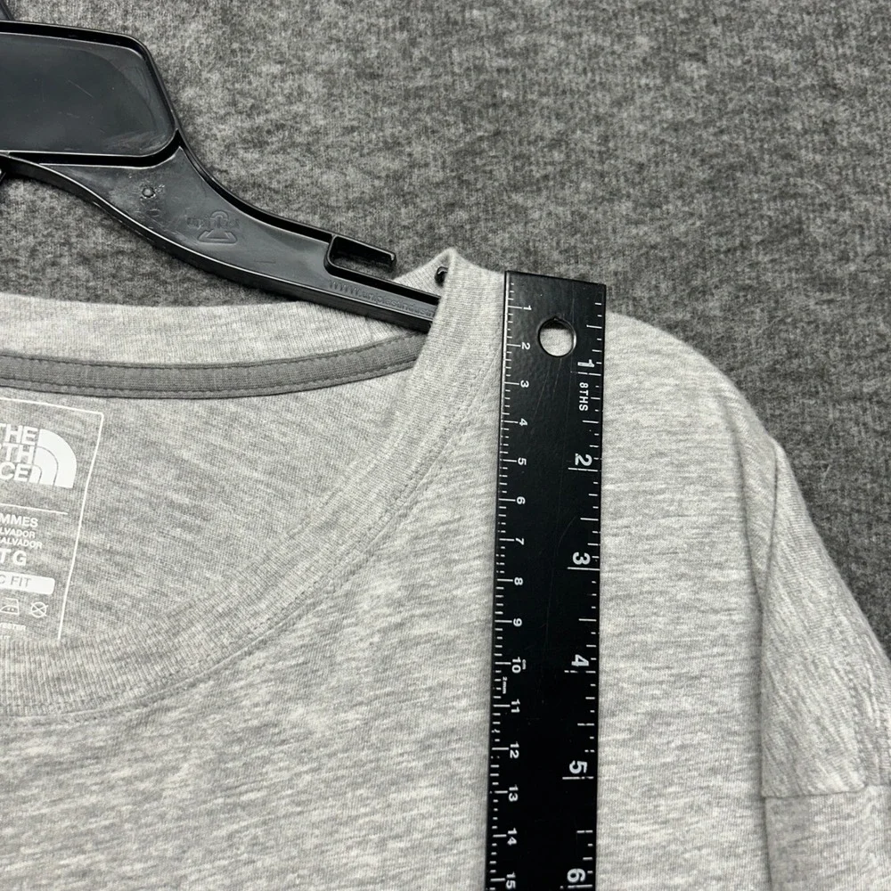 The North Face Mens XXL Gray Graphic‎ Long Sleeve Hiking Climbing T Shirt